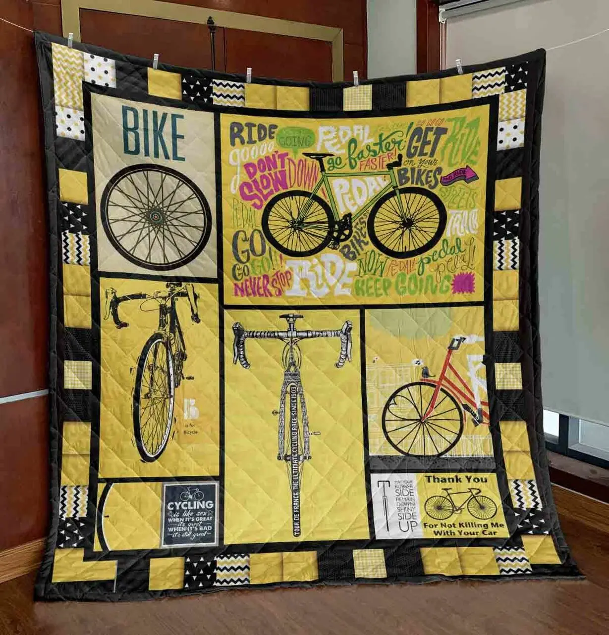 Never Stop Ride Pkt210664 Quilt Blanket and Home Decor
