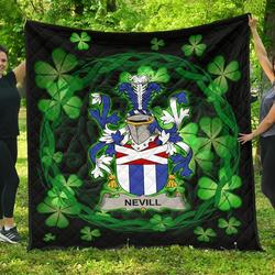 Nevill Or Neville Ireland Irish Celtic Shamrock Knot Circle JFJ10547 3D Customized Quilt 2707 and Home Decor
