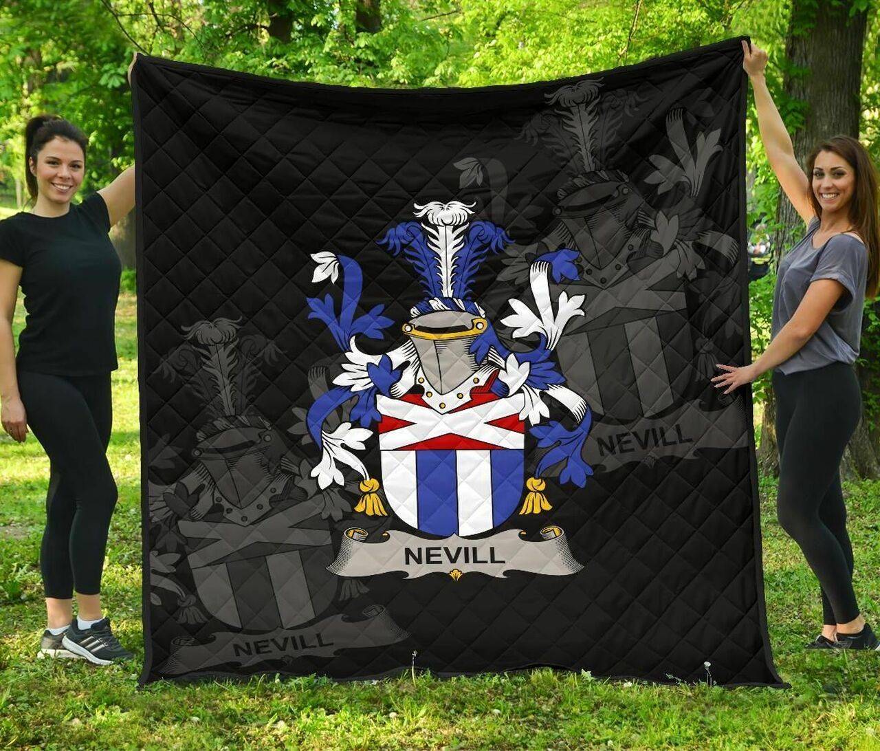Nevill Or Neville Ireland Irish Family Crest JFJ10545 3D Customized Quilt 2707 and Home Decor
