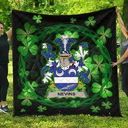 Nevins Or Mcnevins Ireland Irish Celtic Shamrock Knot Circle JFJ10550 3D Customized Quilt 2707 and Home Decor