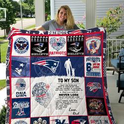 New England Patriots Custom Quilt Blanket 04 and Home Decor