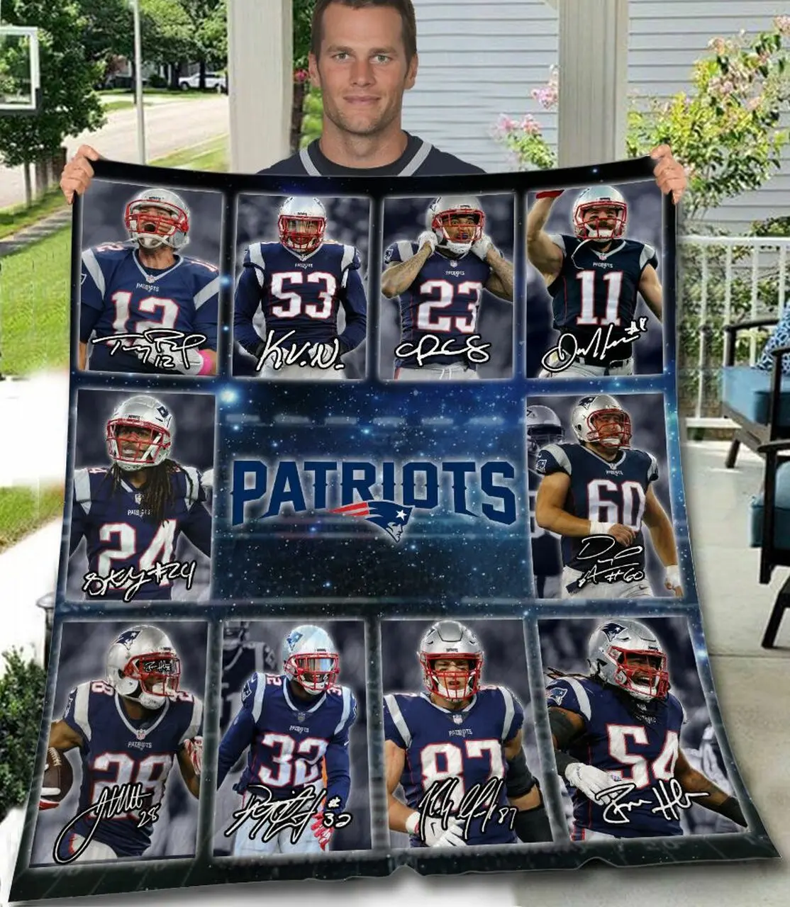 New England Patriots Quilt Blanket Bs1006 and Home Decor