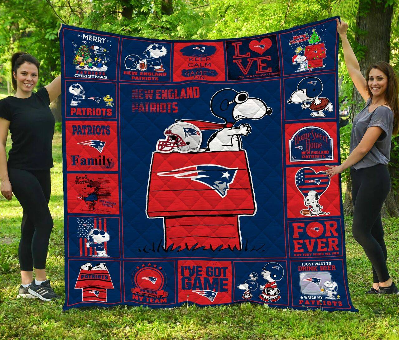 New England Patriots Quilt Blanket and Home Decor