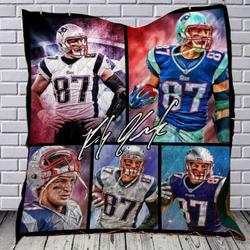 New England Patriots Rob Gronkowski 87 Quilt Blanket Bs1029 and Home Decor