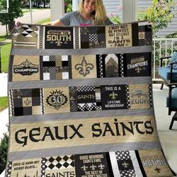 New Orleans Saints 3 Quilt Blanket and Home Decor