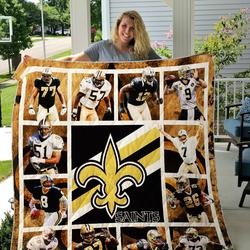 New Orleans Saints Quilt Blanket and Home Decor