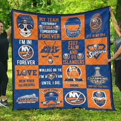 New York Islanders For Fan Gift Idea Quilt and Home Decor