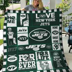 New York Jets Quilt Blanket 01 and Home Decor