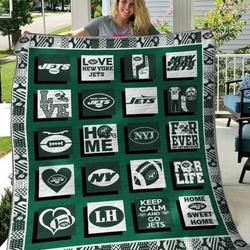 New York Jets Quilt Blanket 02 and Home Decor