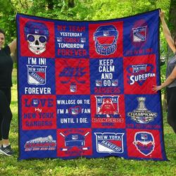 New York Rangers For Fan Gift Quilt and Home Decor
