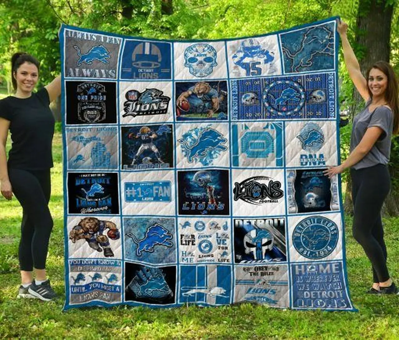 Nfl Detroit Lions Quilt Blanket and Home Decor