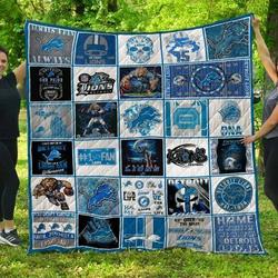Nfl Detroit Lions Quilt Blanket and Home Decor