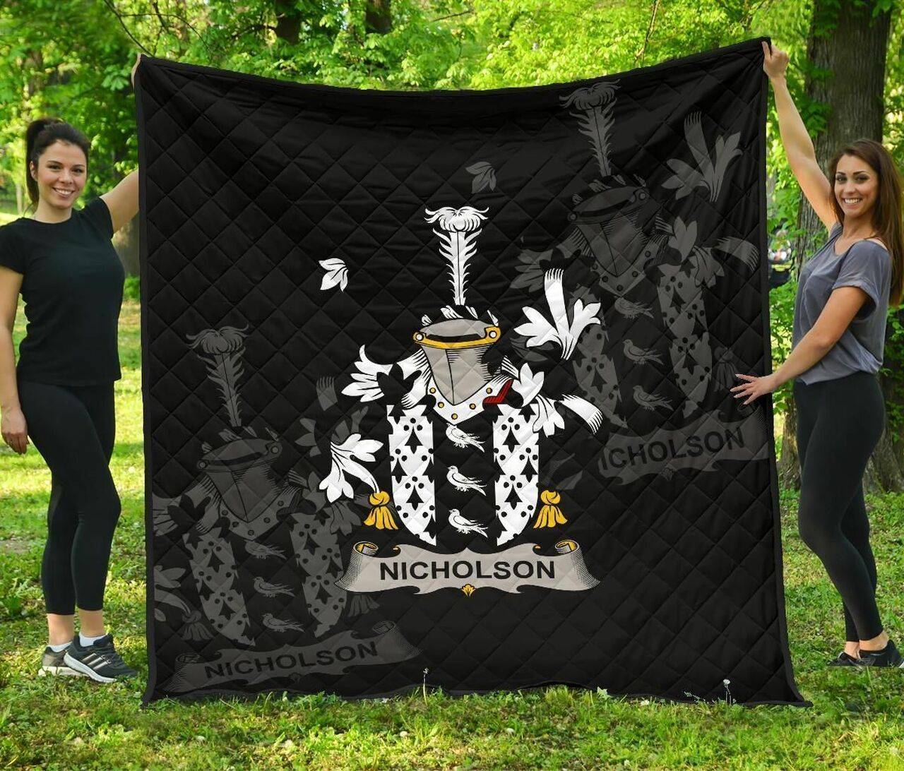 Nicholson Ireland Irish Family Crest JFJ10581 3D Customized Quilt 2707 and Home Decor