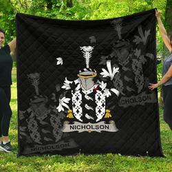 Nicholson Ireland Irish Family Crest JFJ10581 3D Customized Quilt 2707 and Home Decor