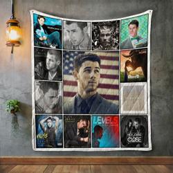 Nick Jonas Quilt Blanket and Home Decor