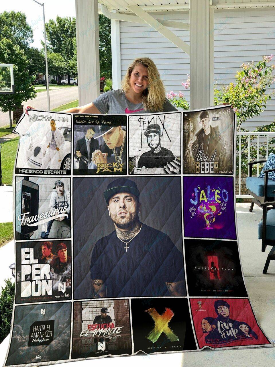 Nicky Jam Quilt Blanket and Home Decor