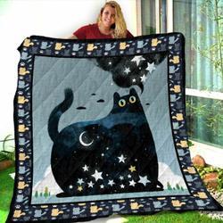 Night Cat JK4 NTTH011298 3D Customized Quilt and Home Decor