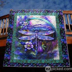 Night Glowing Dragonfly Quilt Blanket Ylh5  Quilt and Home Decor