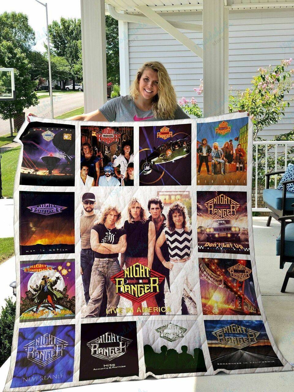 Night Ranger Quilt Blanket and Home Decor
