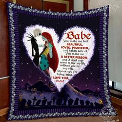 Nightmare Babe Thank You For Being Mine Quilt Cc and Home Decor