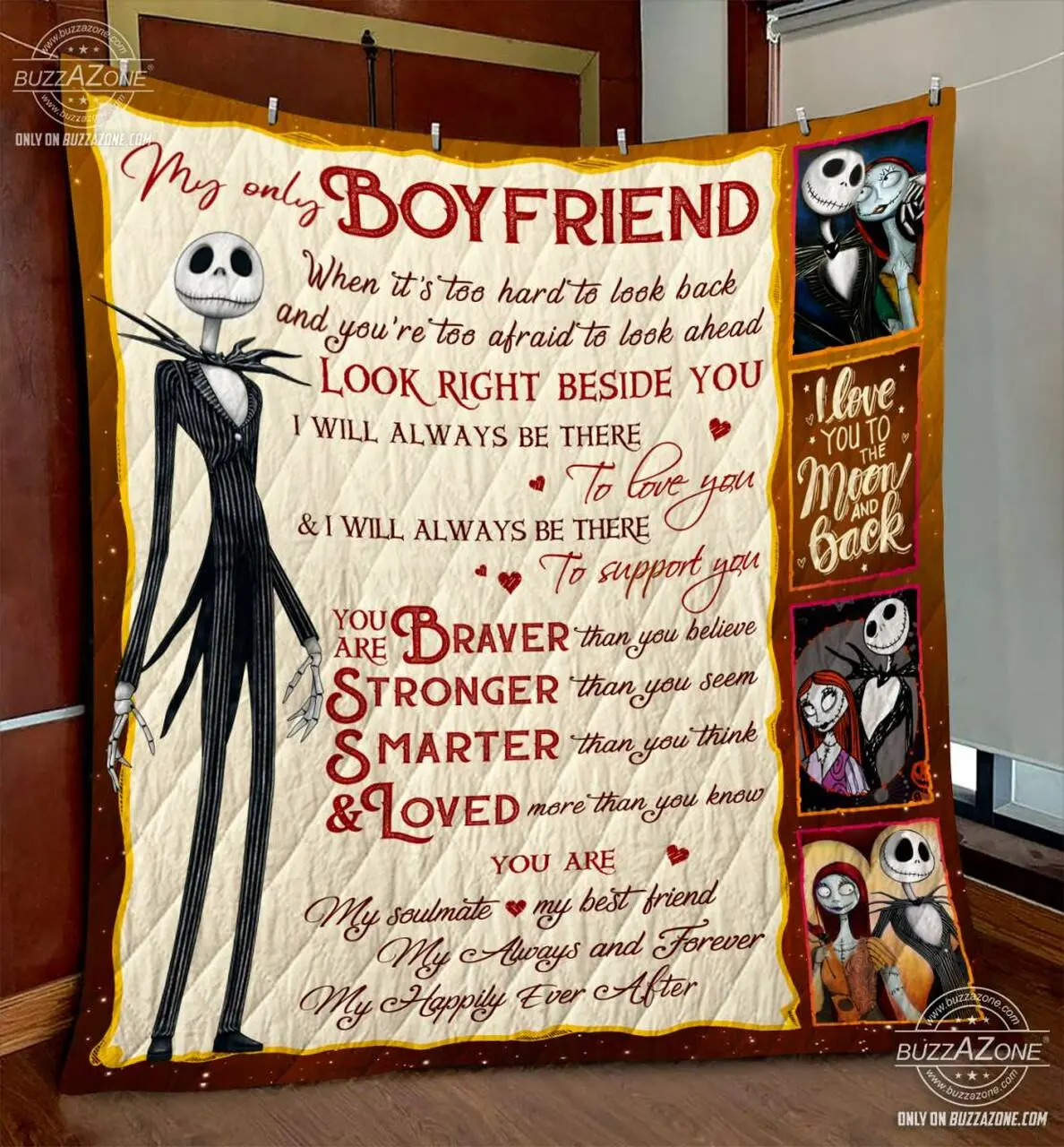 Nightmare Boyfriend Beside You Love You Support You Quilt Gg and Home Decor