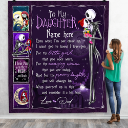 Nightmare Daughter Dad Wrap Yourself Consider It Big Hug Personalized Quilt Perfect Gift Idea Funny Custom Gift - Gg and Home Decor