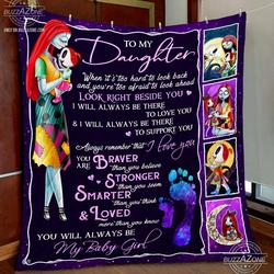 Nightmare Daughter Mom Beside You Love You Support You Quilt Gg and Home Decor