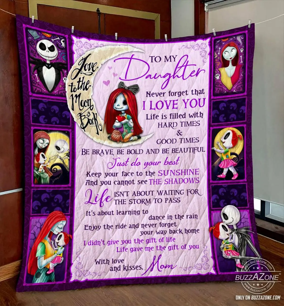 Nightmare Daughter Mom Dance In The Rain Quilt Gg and Home Decor