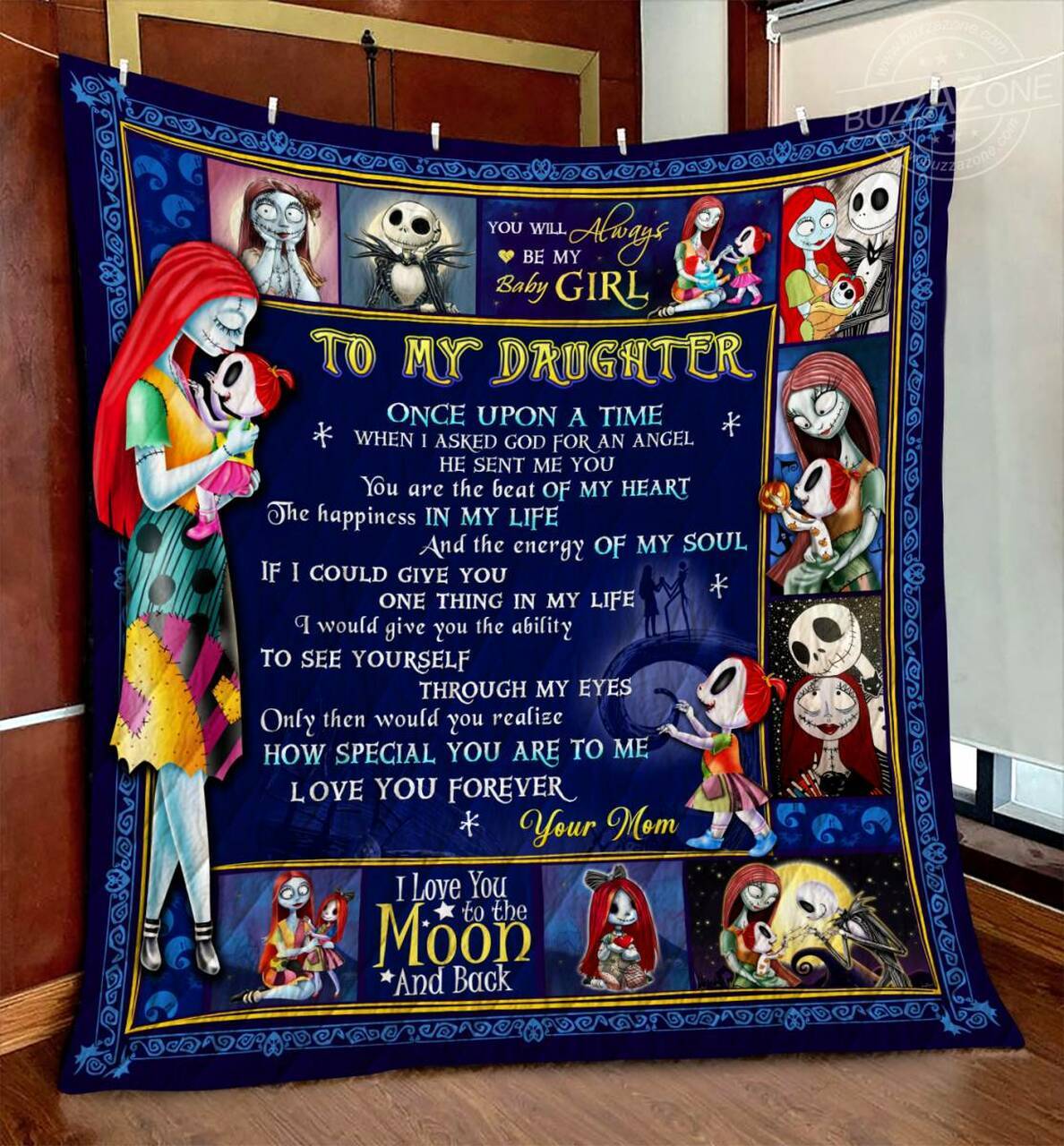 Nightmare Daughter Mom Energy Of My Soul Quilt Gg and Home Decor
