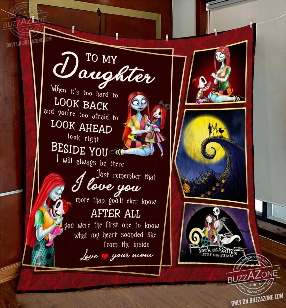 Nightmare Daughter Mom Look Right Beside You Quilt Cc and Home Decor