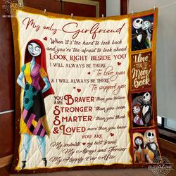 Nightmare Girlfriend Beside You Love You Support You Quilt Gg and Home Decor