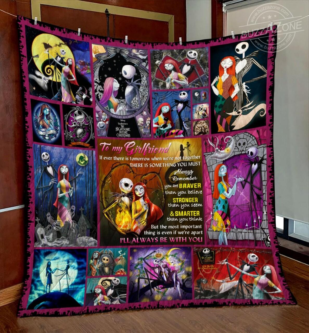 Nightmare Girlfriend Braver Stronger Smarter Quilt Gg and Home Decor
