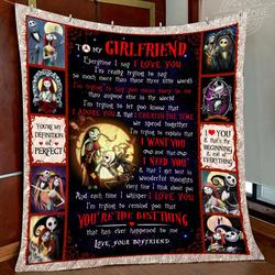 Nightmare Girlfriend Every Time I Say I Love You Quilt Cc and Home Decor