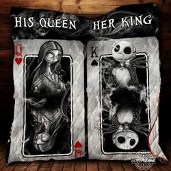 Nightmare His Queen Her King Quilt Cc and Home Decor