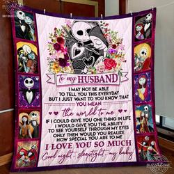 Nightmare Husband You Mean The World Quilt Gg and Home Decor