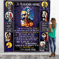 Nightmare I Take You To Be My Best Friend My Faithful Partner Personalized Quilt V2 - Nh and Home Decor