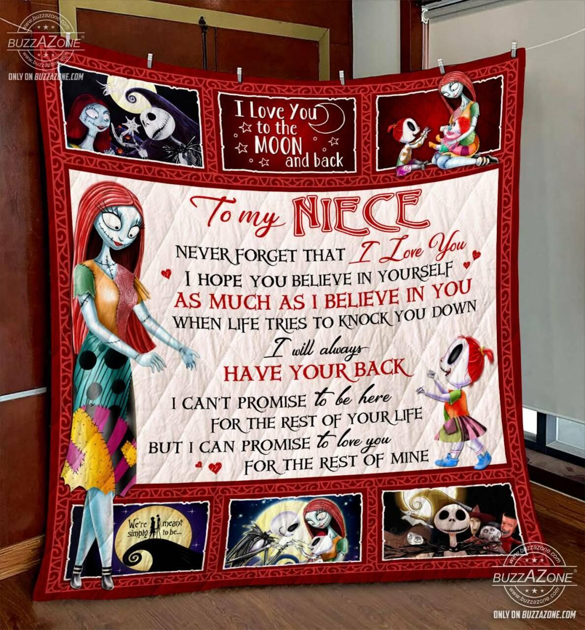 Nightmare Niece Have Your Back Quilt Gg and Home Decor
