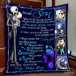 Nightmare Son Dad Beside You Love You Support You Quilt Gg and Home Decor