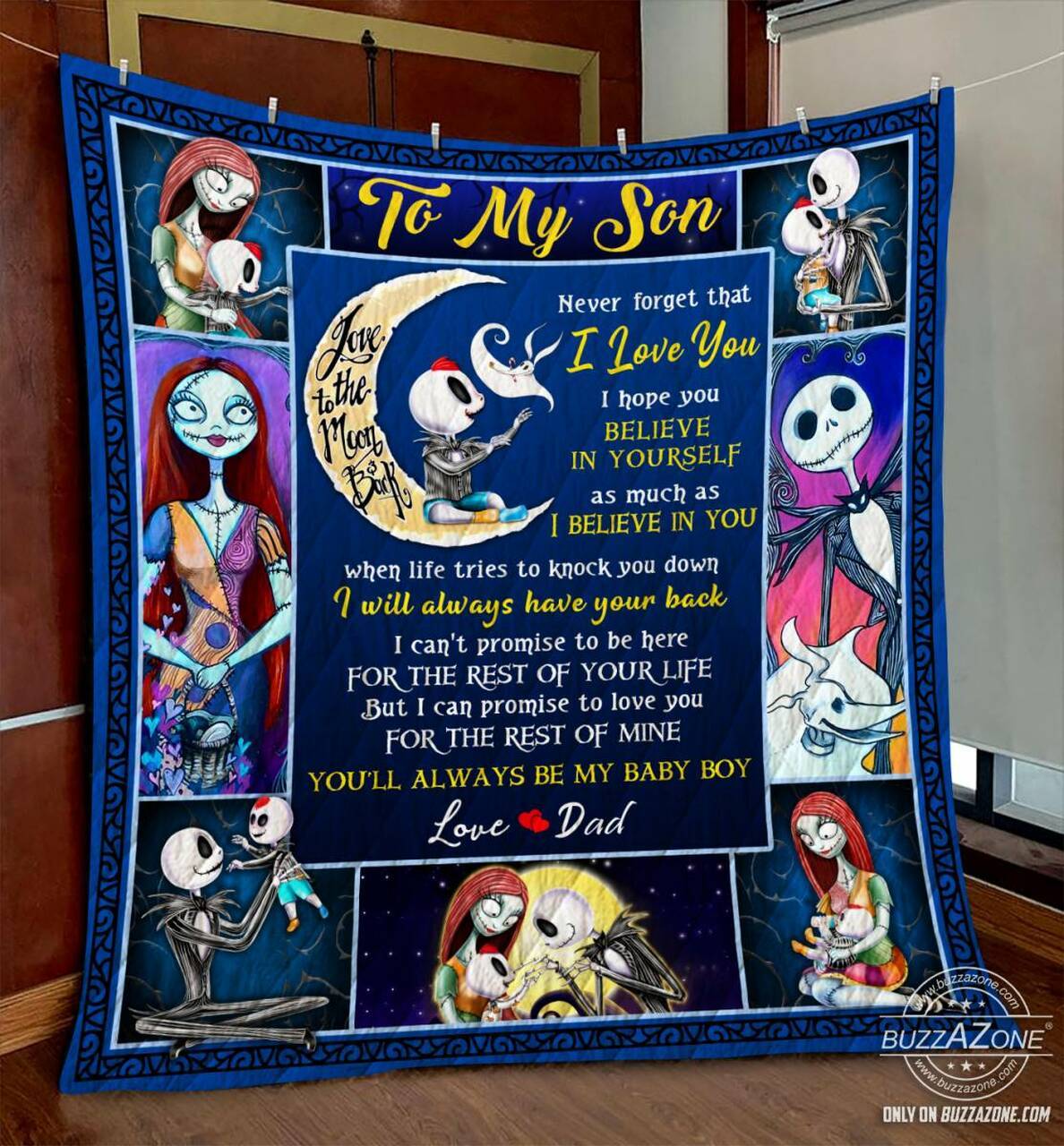 Nightmare Son Dad Life Knock You Down Quilt Gg and Home Decor