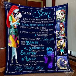 Nightmare Son Mom Beside You Love You Support You Quilt Gg and Home Decor