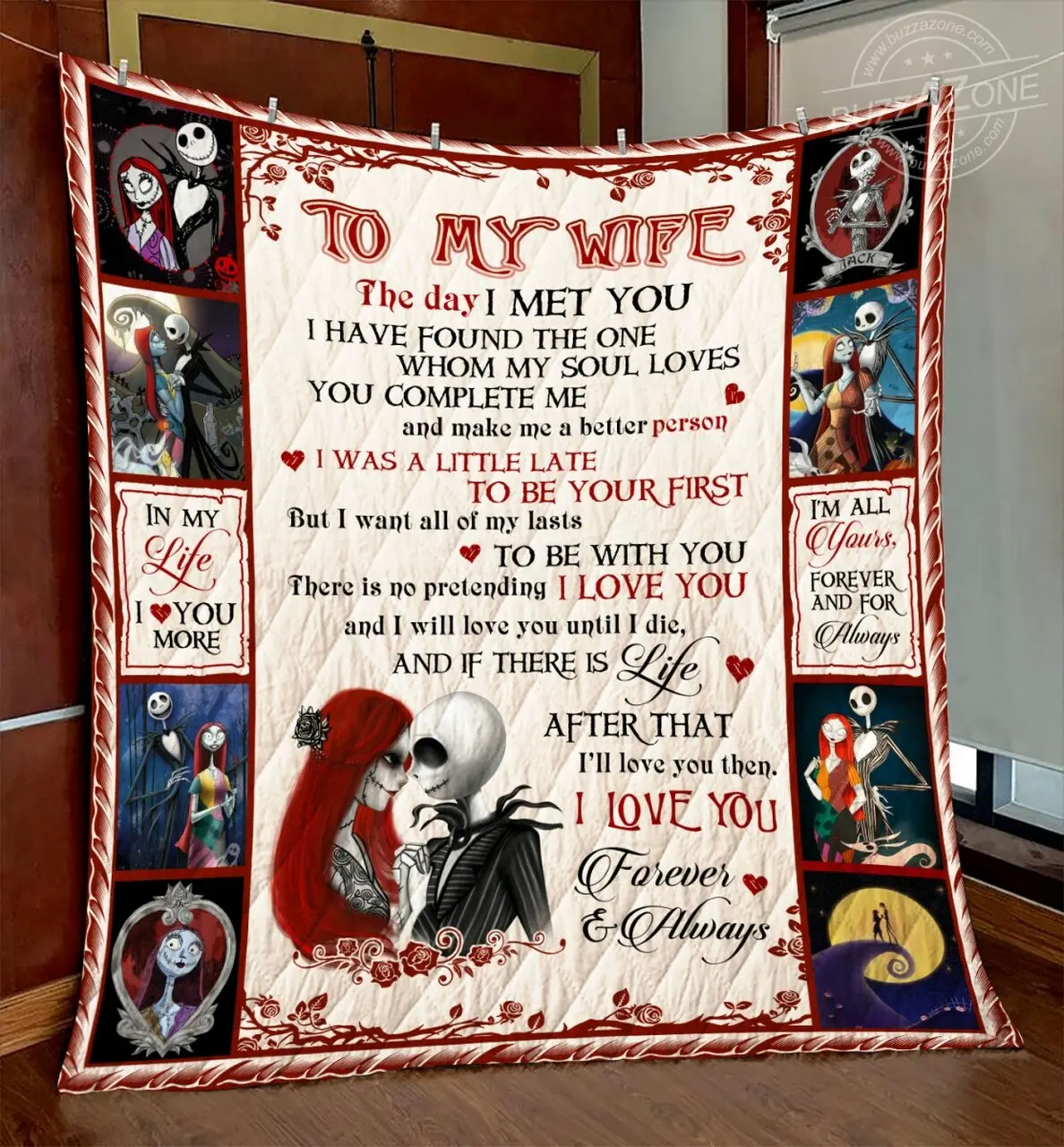 Nightmare Wife All Of My Lasts Quilt Gg and Home Decor