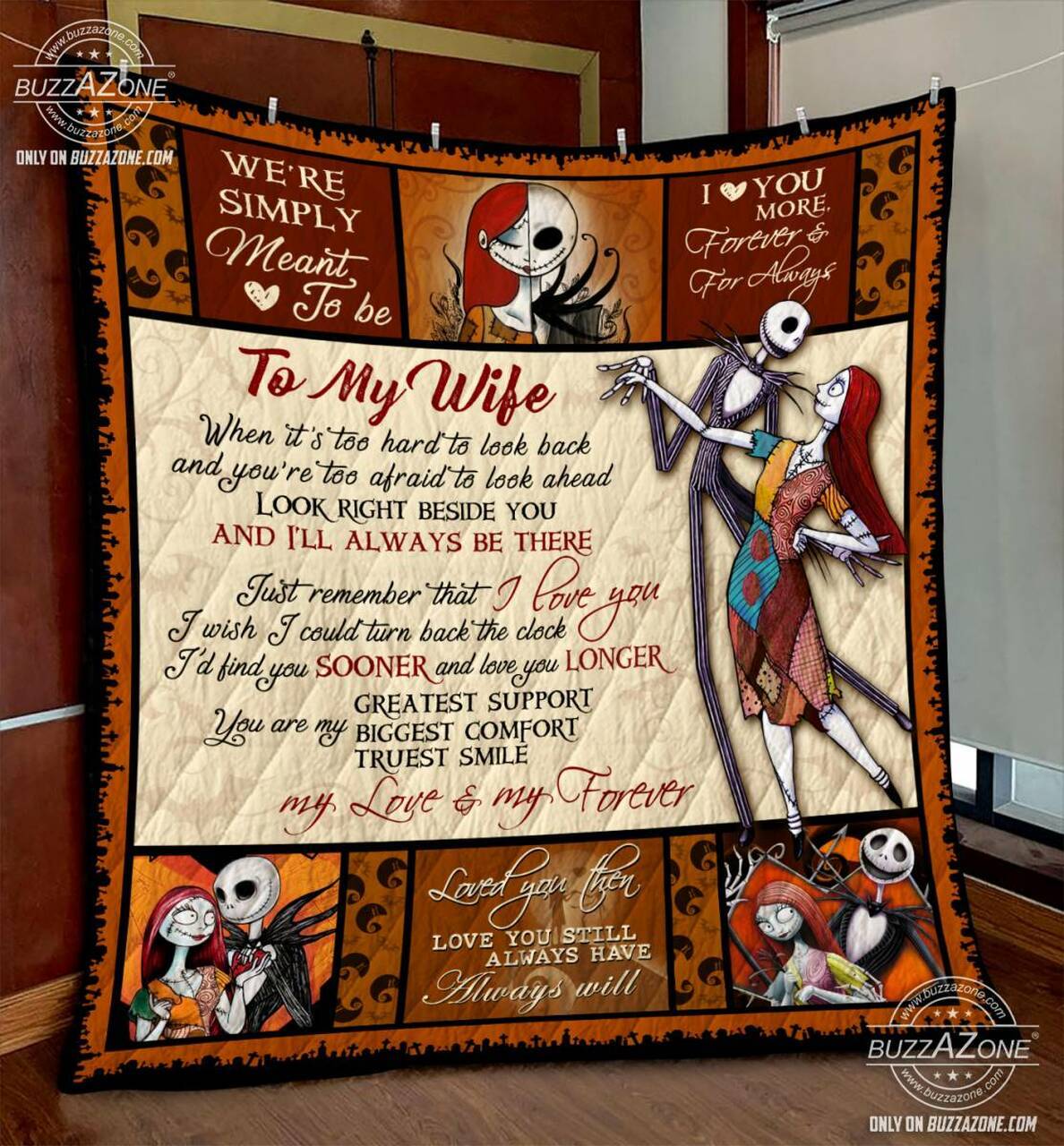 Nightmare Wife Greatest Support Biggest Comfort Quilt Gg and Home Decor
