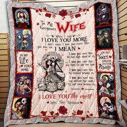 Nightmare Wife Love You Most Quilt Cc and Home Decor