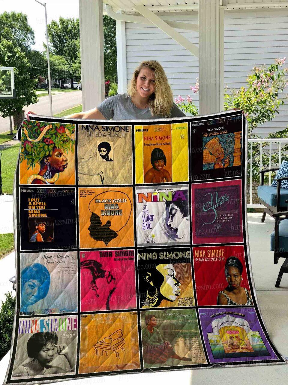 Nina Simone Albums Quilt Blanket 01 and Home Decor