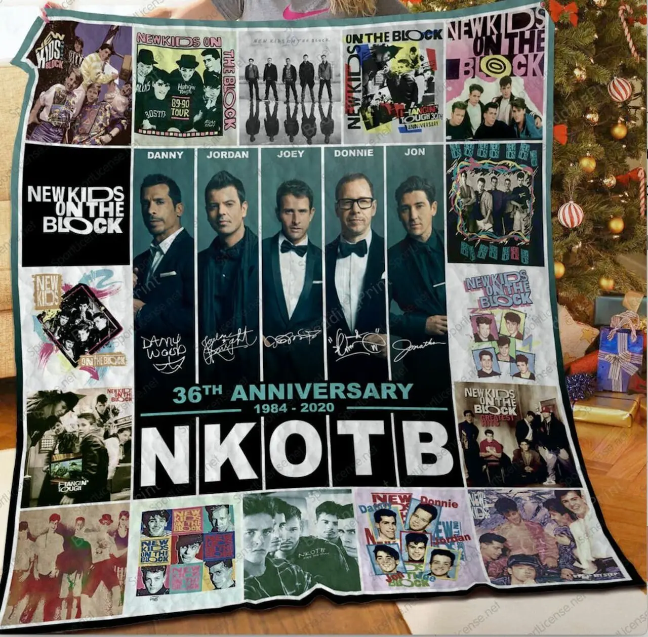 Nkotb Anniversary Quilt Blanket and Home Decor