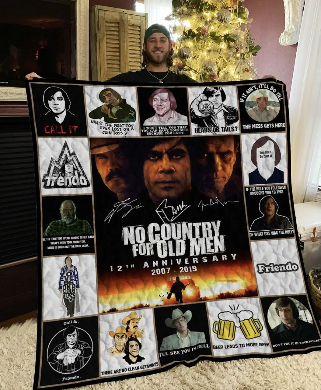 No Country For Old Men Poster Quilt Blanket and Home Decor