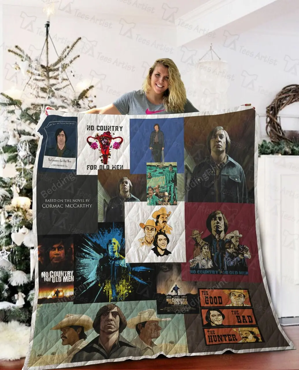 No Country For Old Men Quilt Blanket and Home Decor