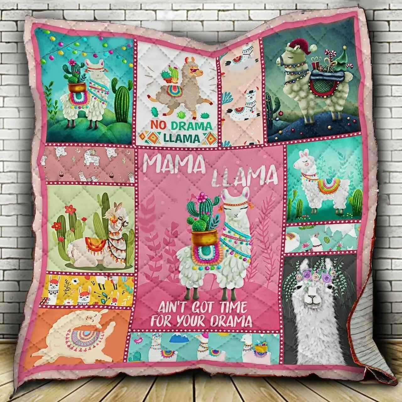 No Drama Llama JFJ10591 3D Customized Quilt 2707 and Home Decor