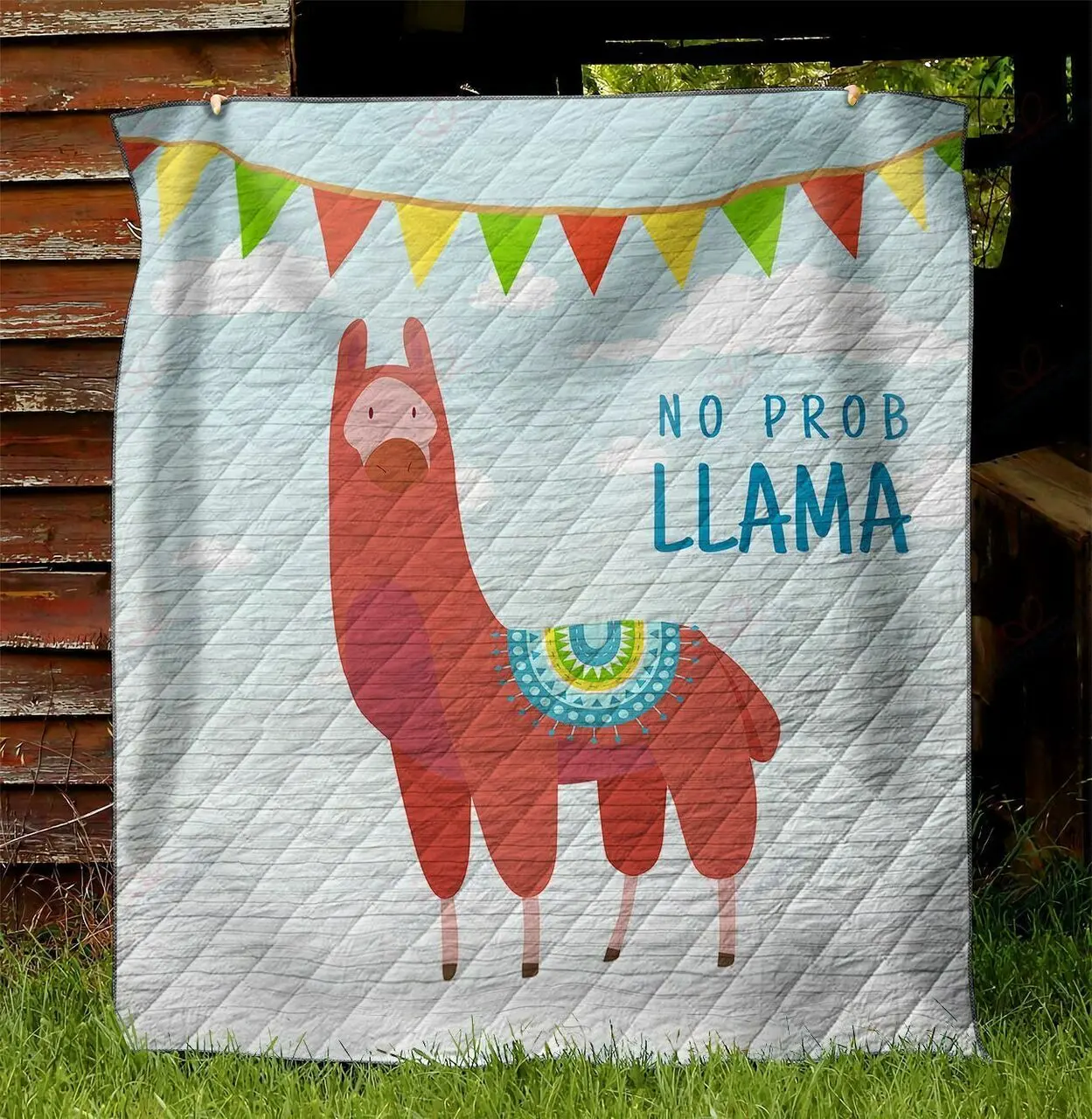 No Prob Llama NI1210100DT Quilt Blanket and Home Decor
