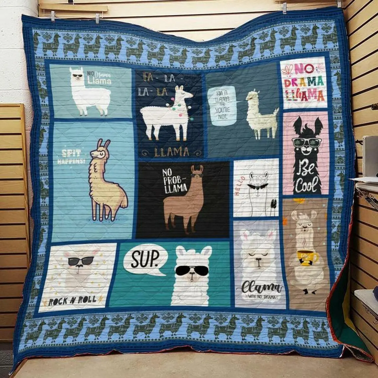 No Prob-Llama Quilt V2 and Home Decor